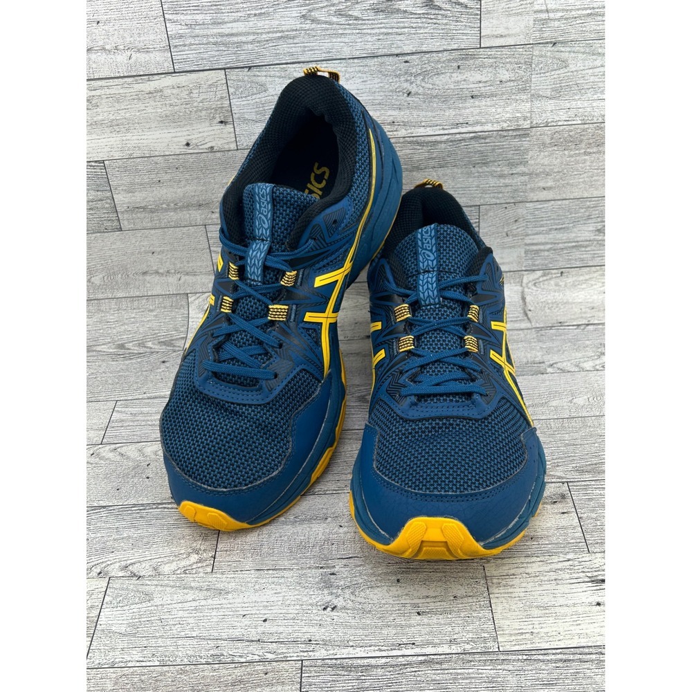 ASICS Gel Venture‎ 8 Blue Yellow Trail Running Shoes Men US 8 EUR 41.5